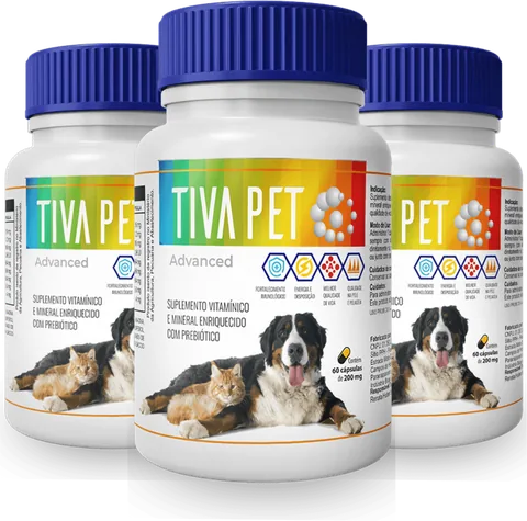 Kit com 3 frascos de Tiva Pet