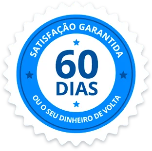 Selo: satisfação garantida, 60 dias ou o seu dinheiro de volta